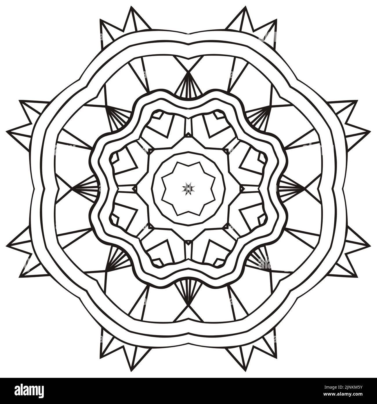 Vector rund Mandala-Logo, ethnische Ornament für Spa, florale Boutique, chinesischen oder indischen Shop, Yoga-Center, vegane Kraft, arabisch orientalisch, Wellness. Stock Vektor