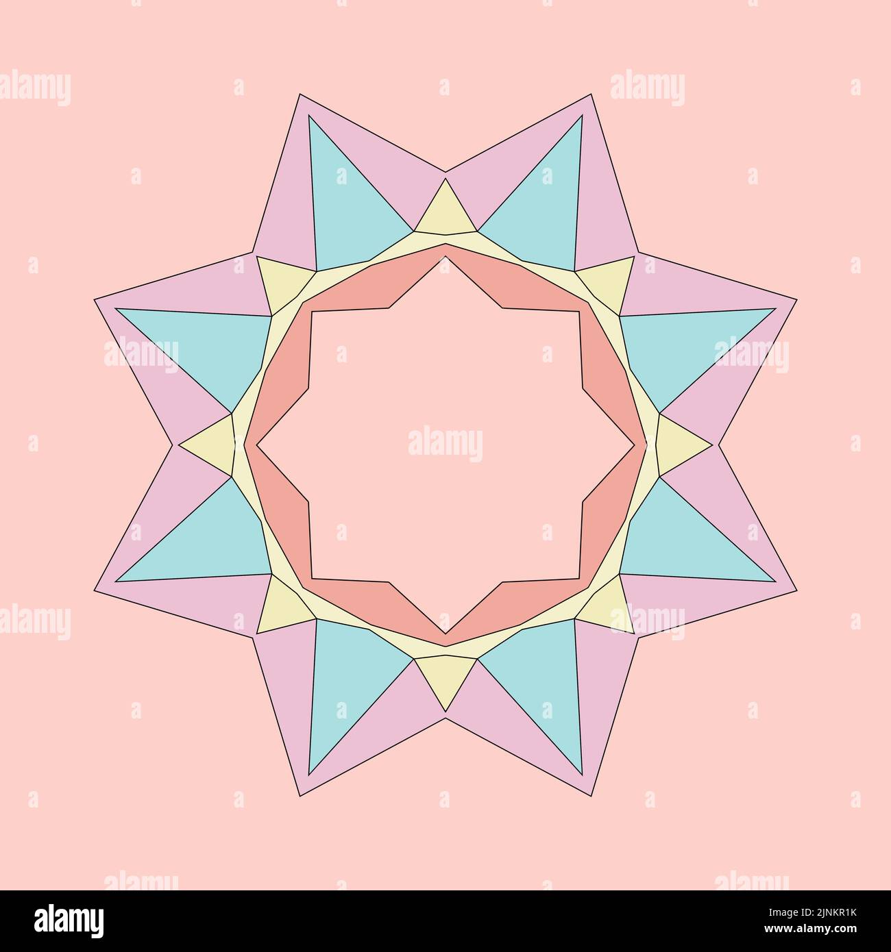 Schöne Keramik Fliesen Muster auf rosa Hintergrund Stock Vektor