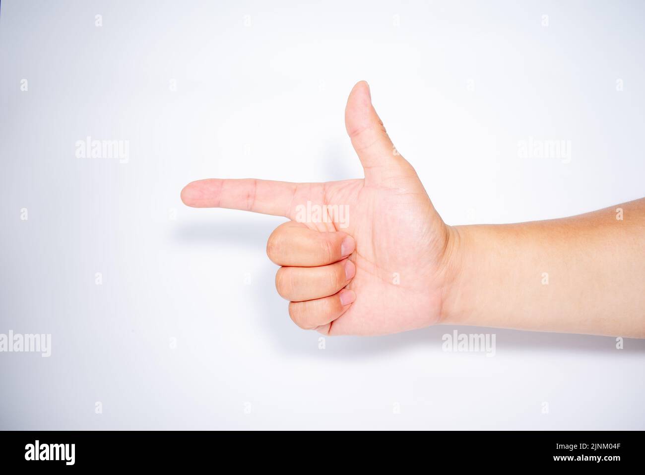 Zeigevektor für Finger-Point-Hand Stockfoto