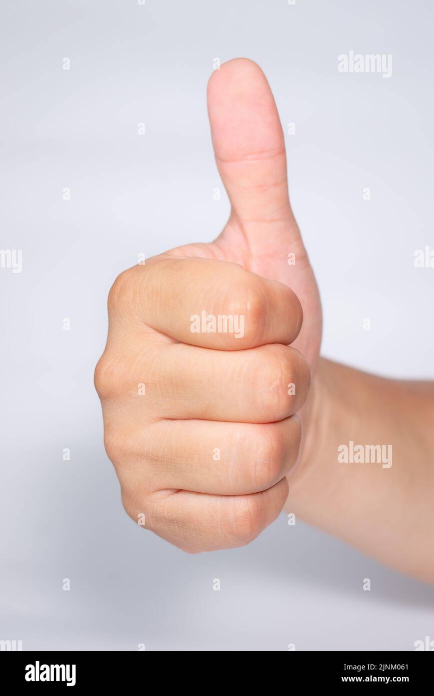Sehr gut, gute Arbeit, tolle Geste Stockfoto