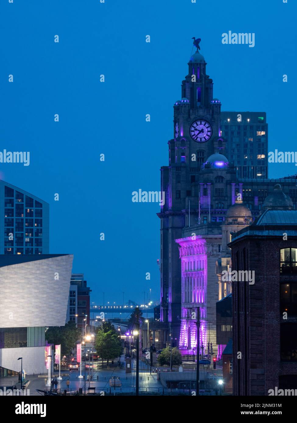 liverpool, cunard-Gebäude, Royal Liver-Gebäude, liverpools Stockfoto