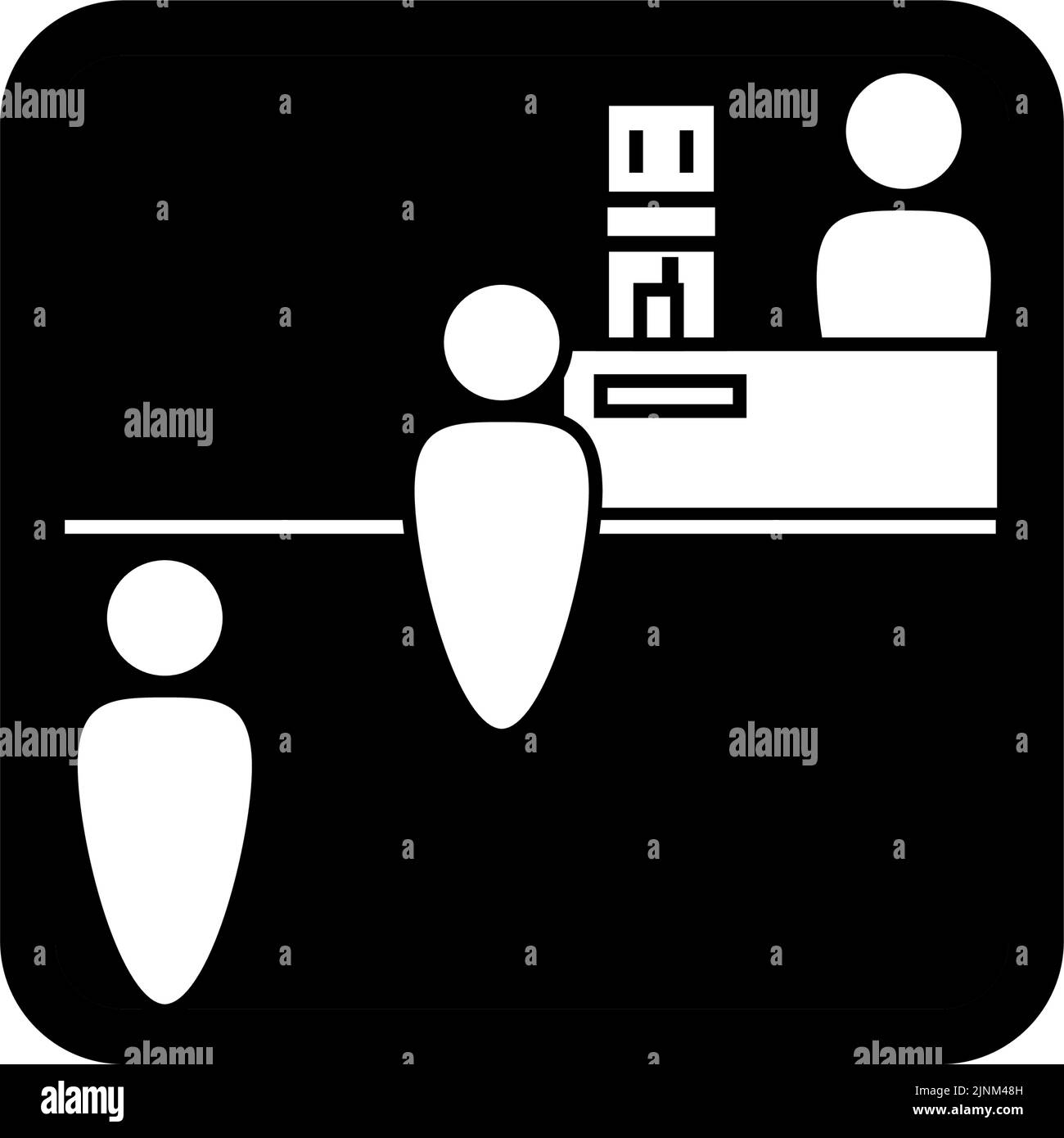 Symboldarstellung, die empfiehlt, sich mit einem breiten Abstand zu versehen Stock Vektor