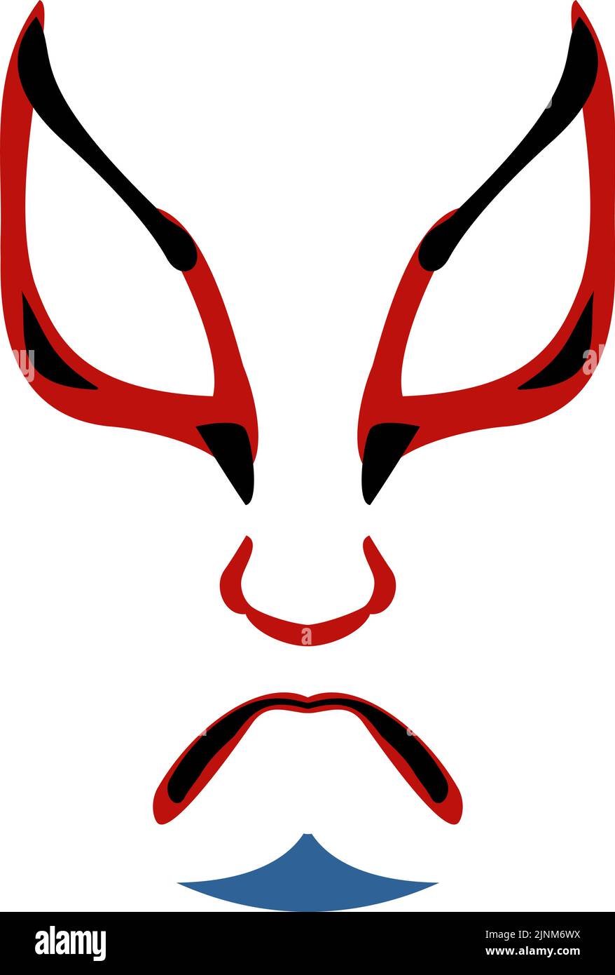 Kumatori von Kabuki, dass japanische traditionelle darstellende Kunst, Matsuomaru Stock Vektor