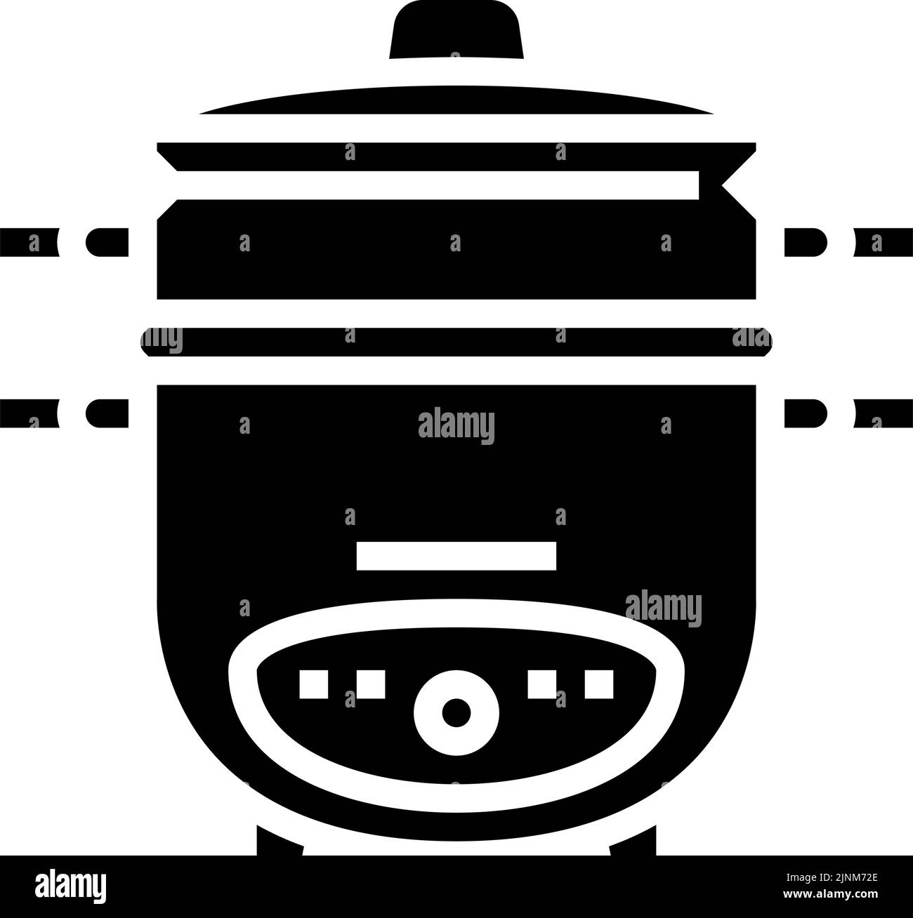Abbildung des Glyphen-Symbols für Reiskocher Stock Vektor