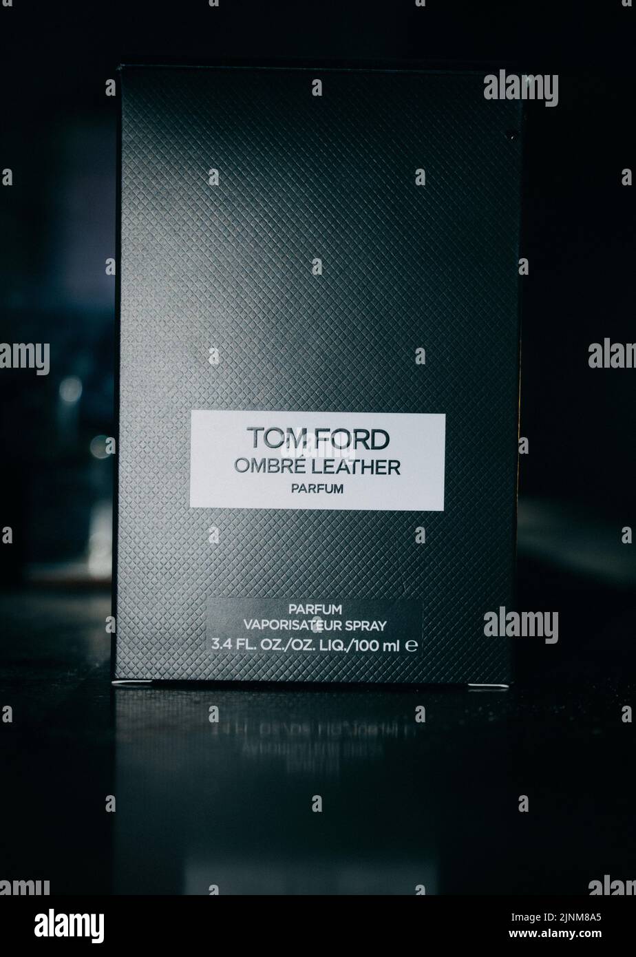 Tom Ford Ombre Leather parfum, Eriwan, Armenien – 2022. August 12: Stockfoto