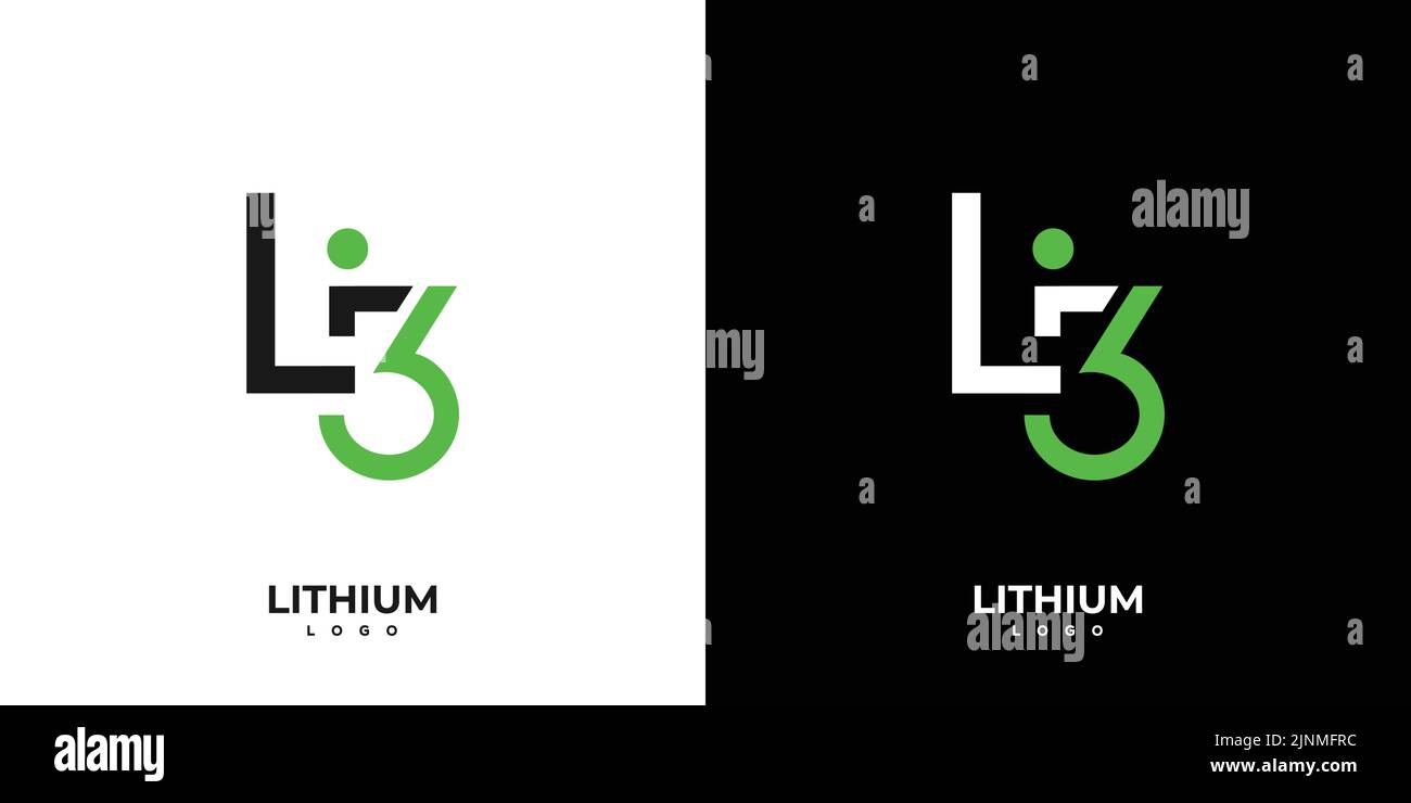 Modernes und professionelles Lithium-Logo-Design Stock Vektor