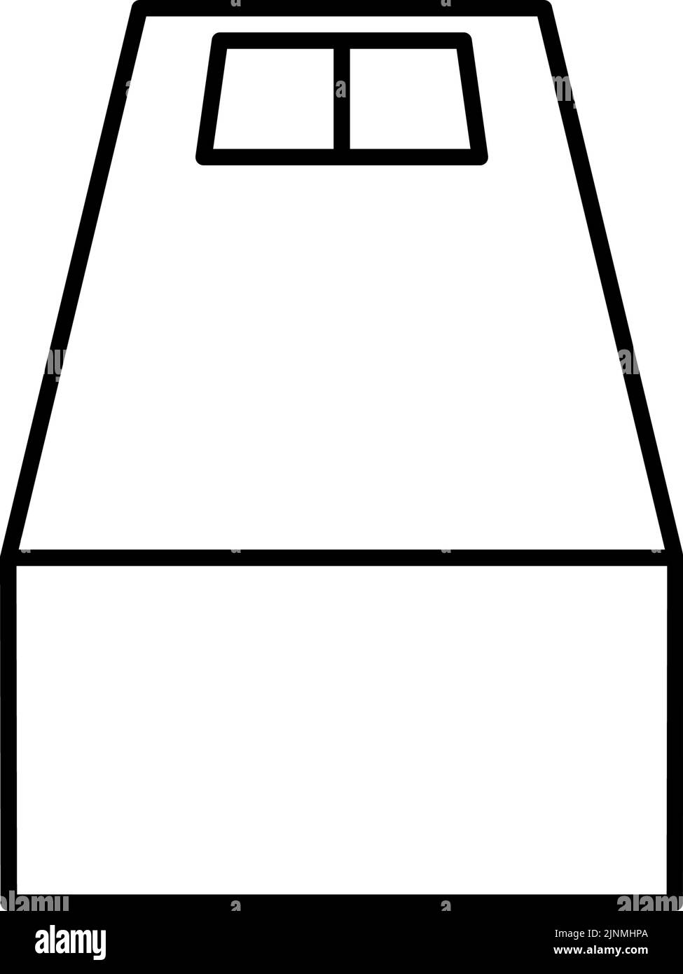 Schwarz-weiße Trauerikone, Schatulle Stock Vektor