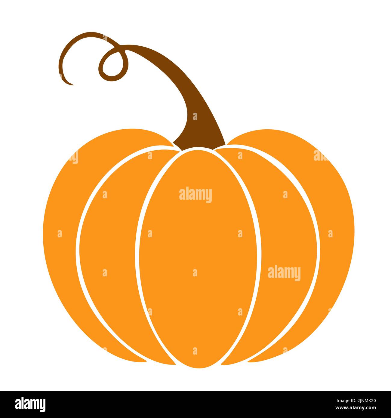 Kürbis-Symbol. Vektor. Herbst Halloween oder Thanksgiving Kürbis Symbol in flachem Design, einfach, Umriss. Abbildung. Stock Vektor