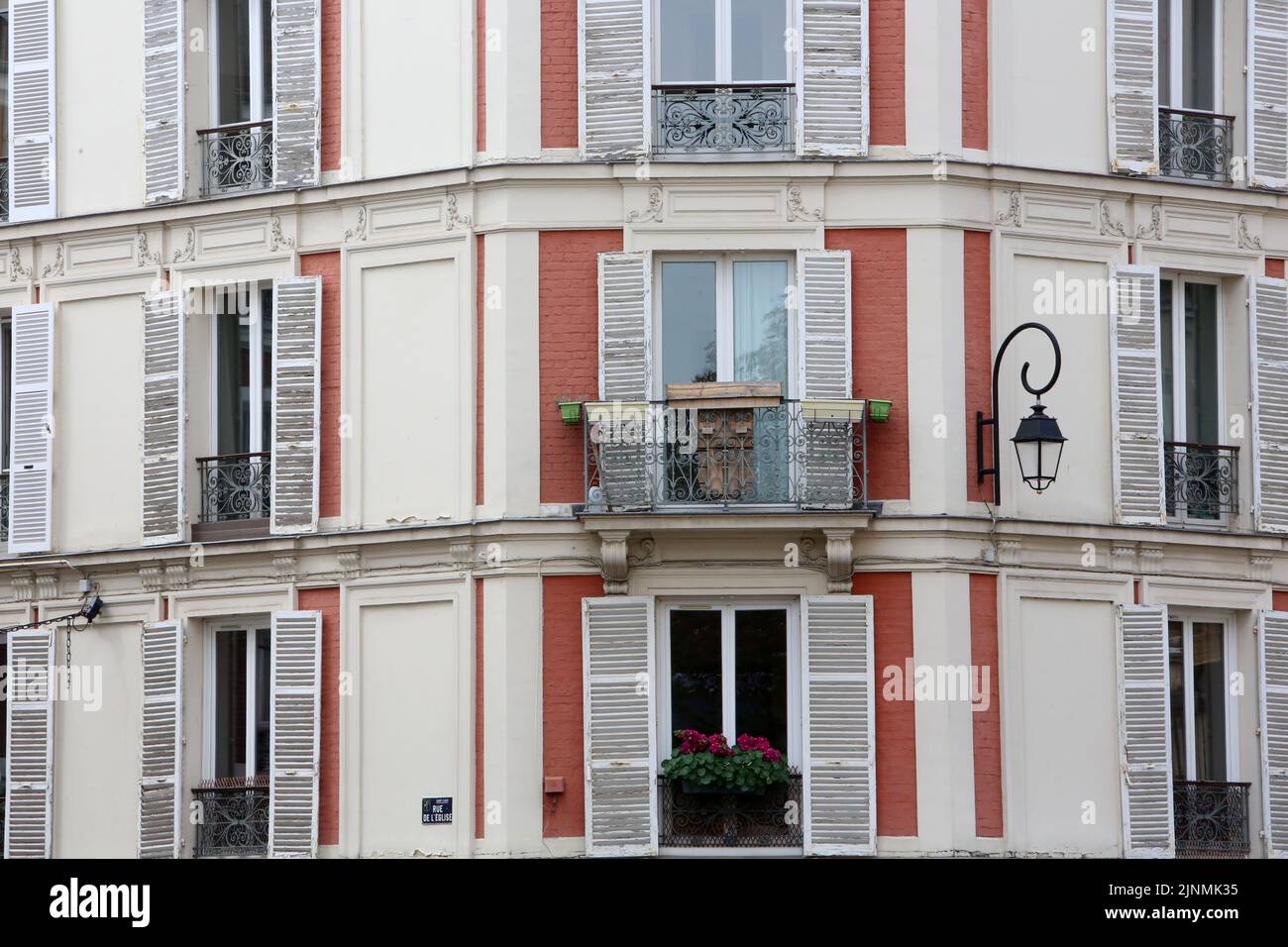 Immeuble. Rue de l'église. Saint-Cloud. Ile-de-France. Frankreich. Europa. Stockfoto