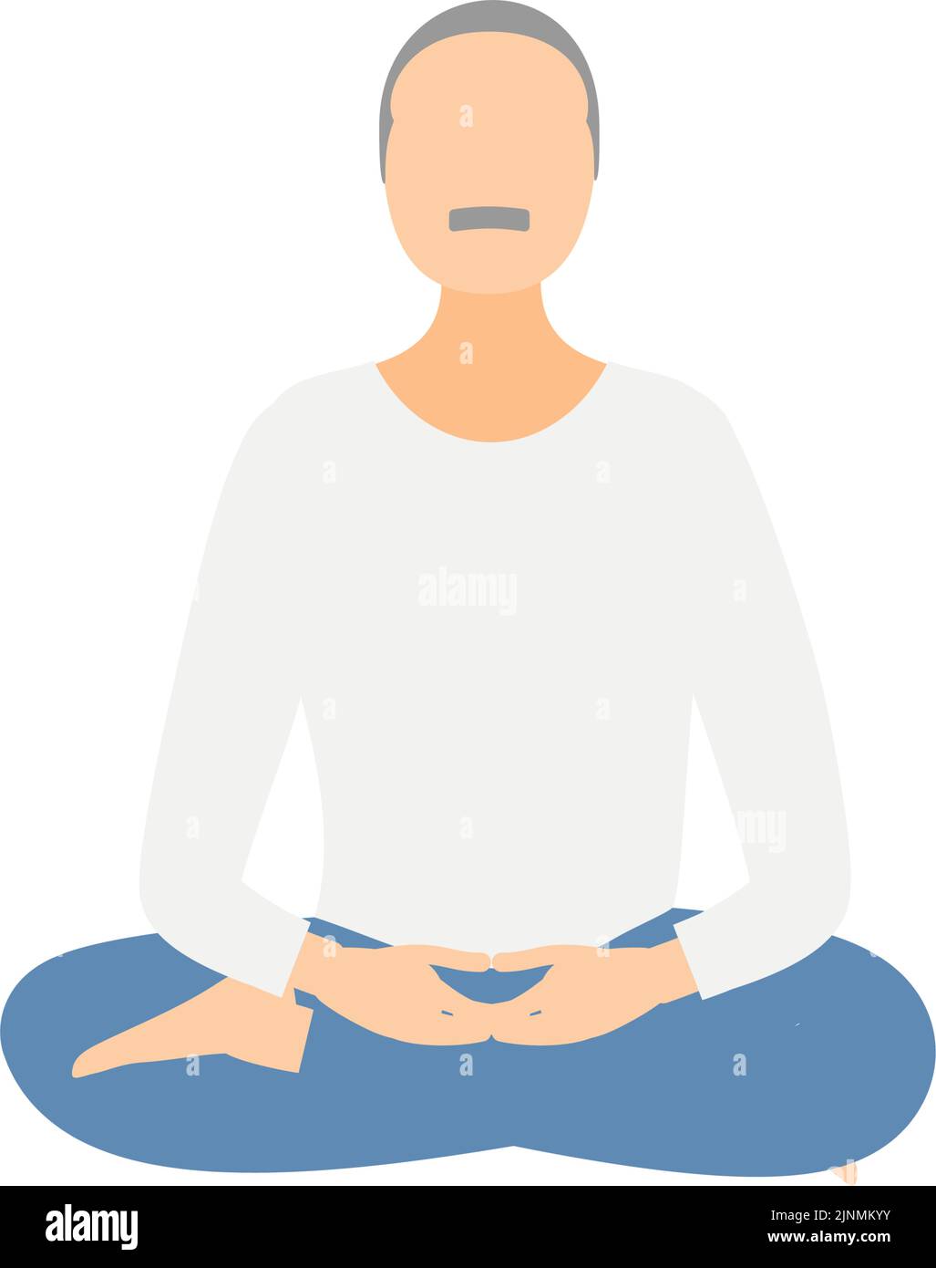 Achtsamkeit, Menschen, die Meditation im halbgekrönten Maitreya machen Stock Vektor