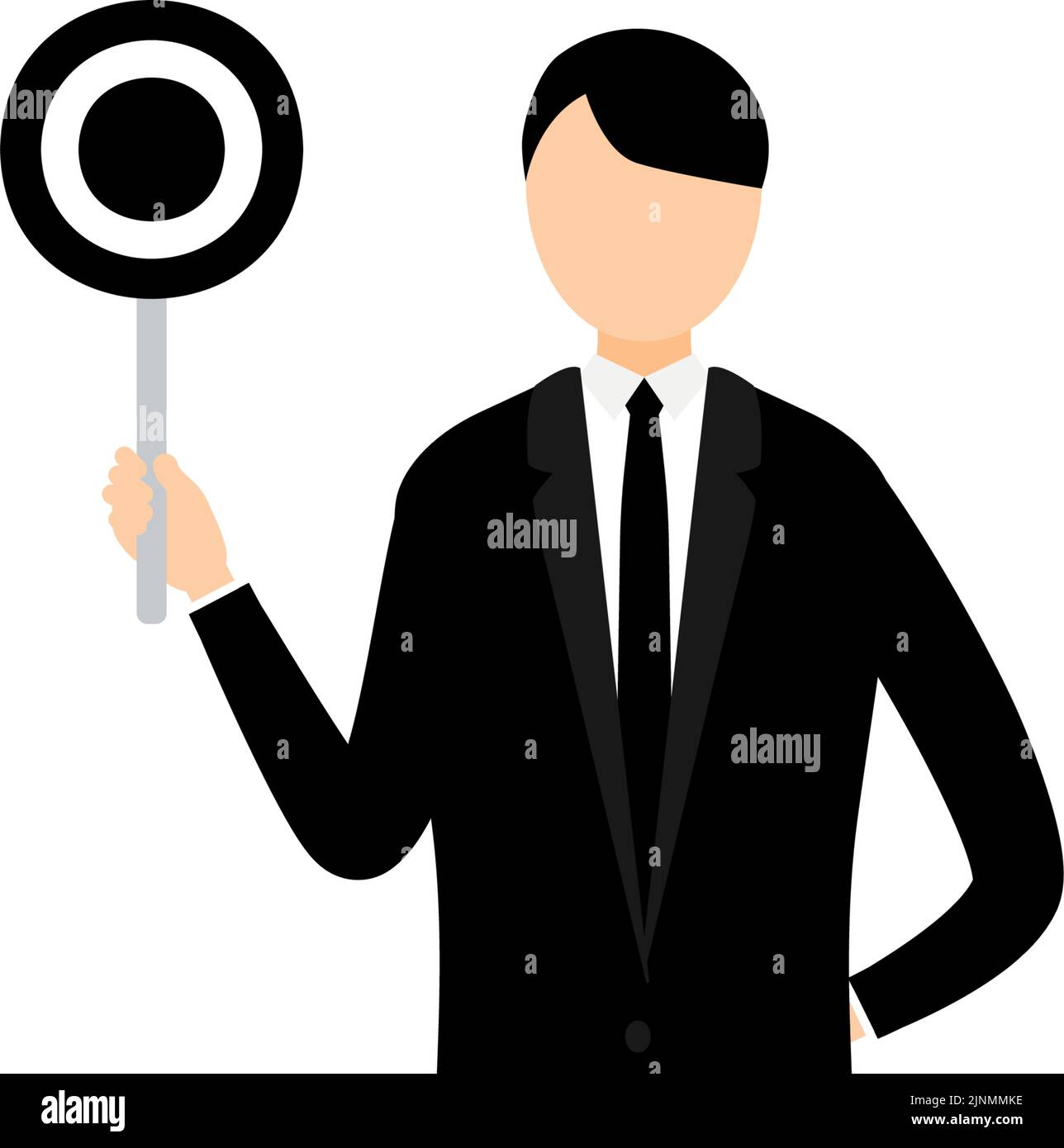 Junger Mann in Trauer, richtige Antwort Stock Vektor