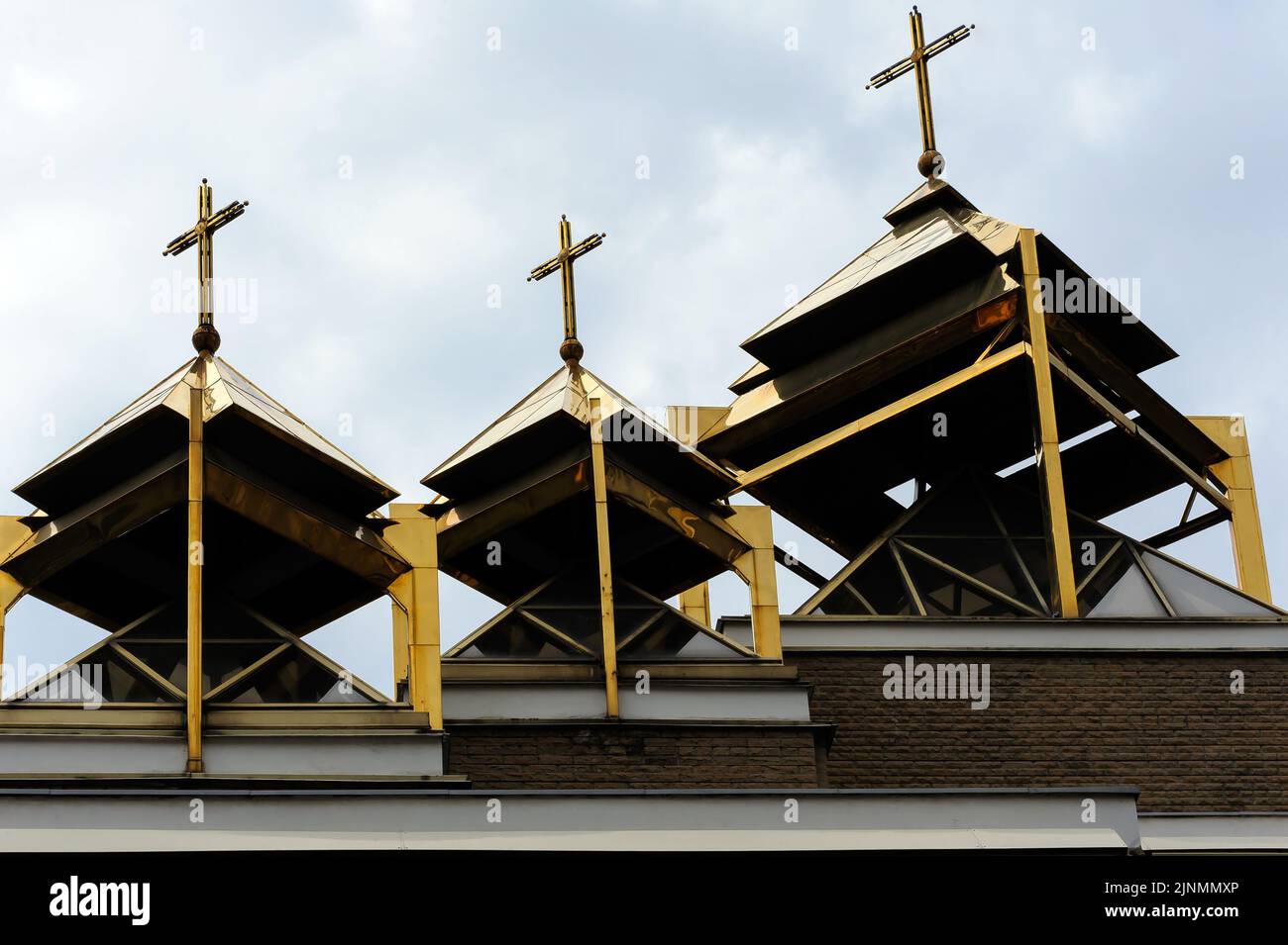 Geometrische Kuppeln der Kirche St. Basil dem Großen in Kiew Ukraine Stockfoto