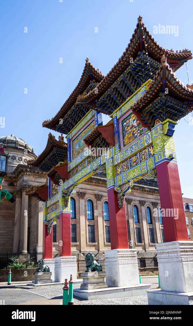 Chinatown Arch in Liverpool Stockfoto