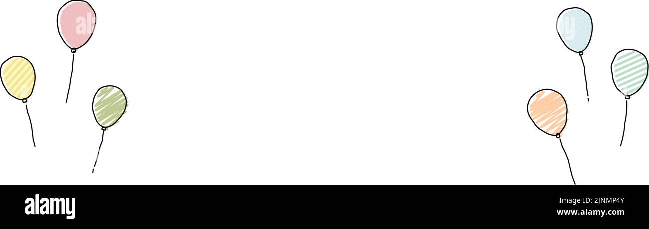 Lose Strichkunst, handgeschriebener Ballon Stock Vektor