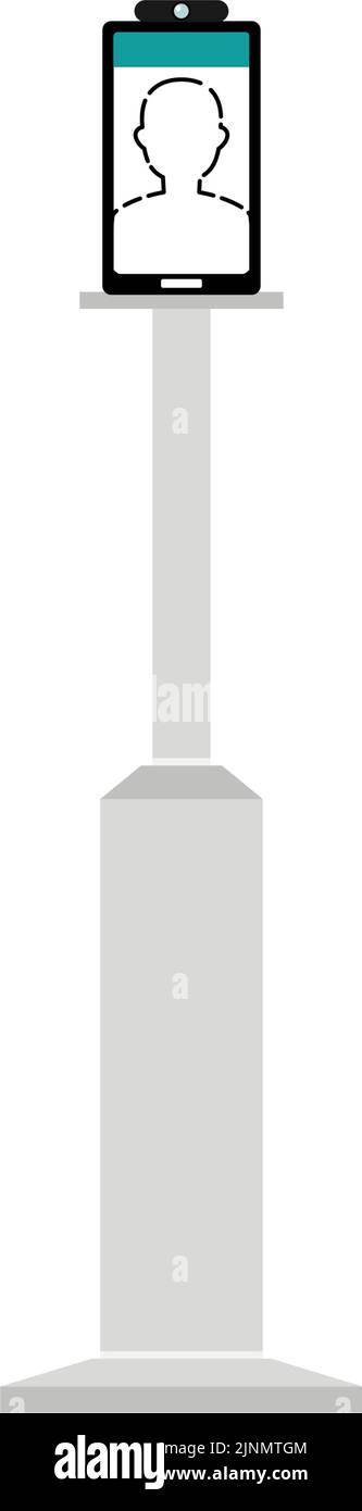 Berührungslose Körpertemperaturmessung mit einem Smartphone Stock Vektor