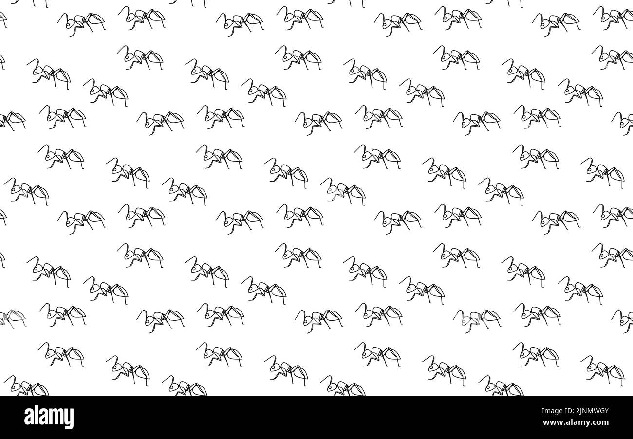 Nahtloses Muster von essbaren Insekten, Ameisen Stock Vektor