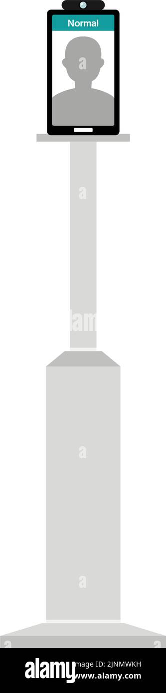 Berührungslose Körpertemperaturmessung mit einem Smartphone Stock Vektor