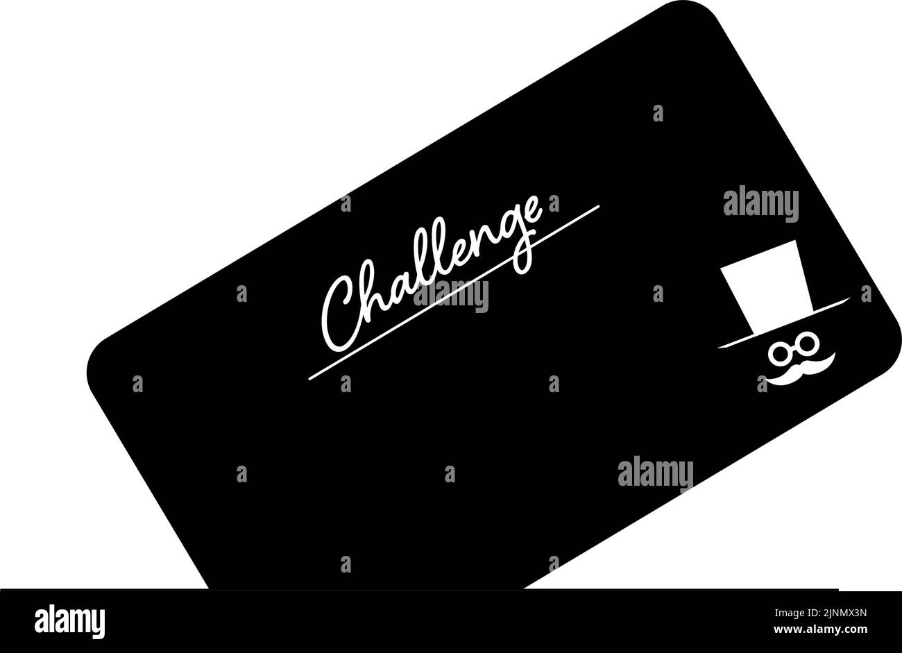 Eine Challenge-Karte von einem Dieb, der auf dem Boden stecken blieb Stock Vektor