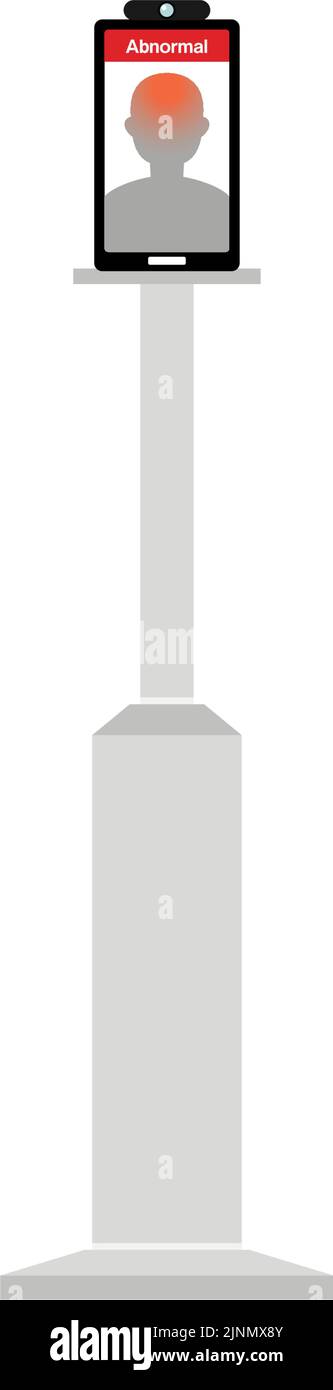 Berührungslose Körpertemperaturmessung mit einem Smartphone Stock Vektor