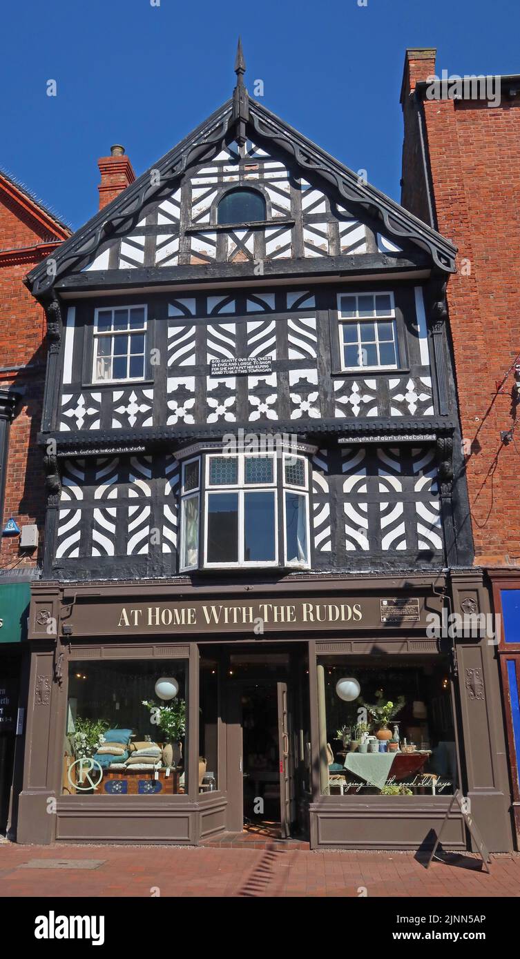 At Home with the Rudds, unabhängiger Einzelhändler, 41 High St, Nantwich, Cheshire, ENGLAND, GROSSBRITANNIEN, CW5 5DB Stockfoto