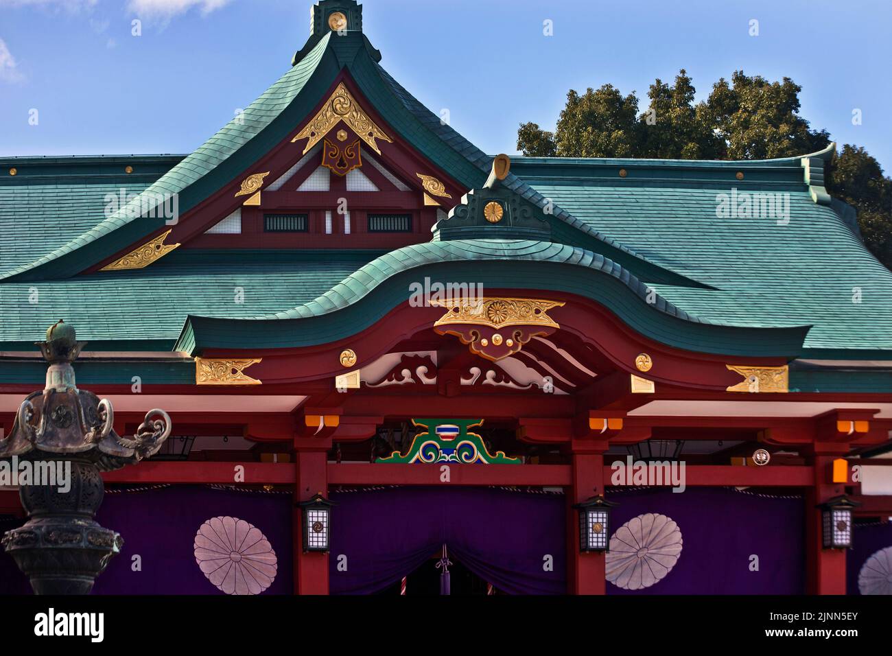 Hall Hie Jinja-Schrein Tokio Japan Stockfoto