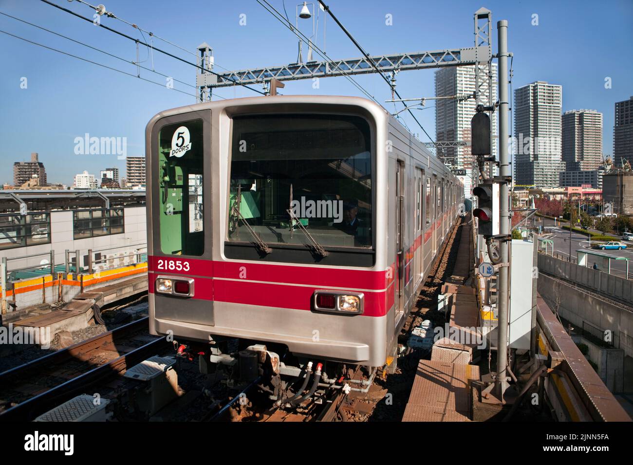 Hibiya Line Subway train Tokyo Japan Stockfoto