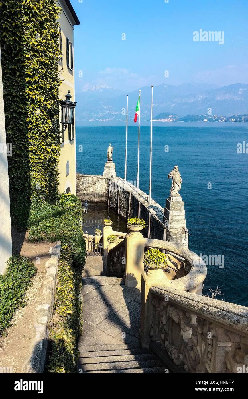 Villa del Balbianello, Drehort für den Film Star Wars, Lavedo Peninsula, Lenno, Lago di Como, Comer See, Lombardei, Italien Stockfoto