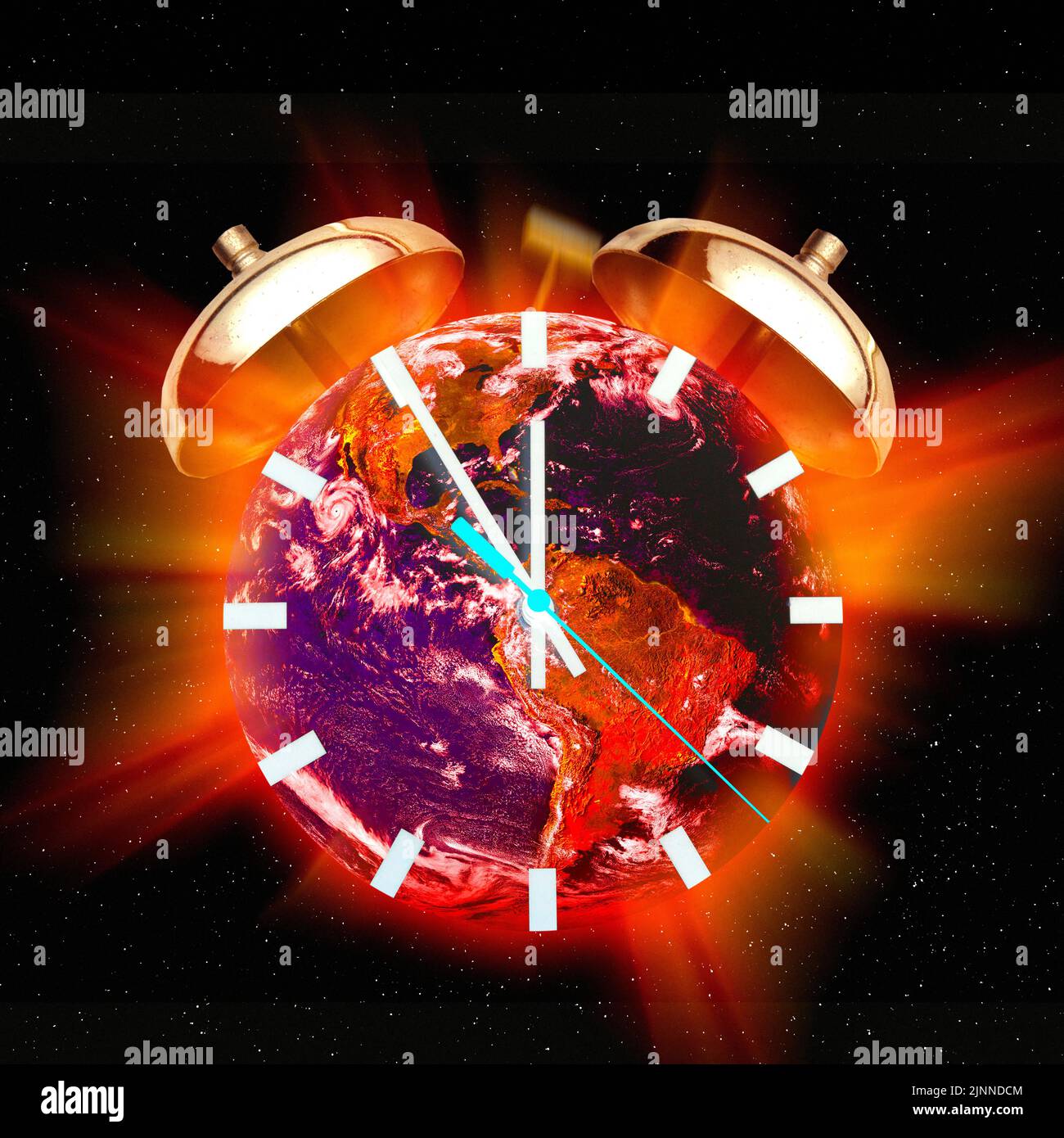 Doomsday Clock, konzeptuelle Illustration Stockfoto