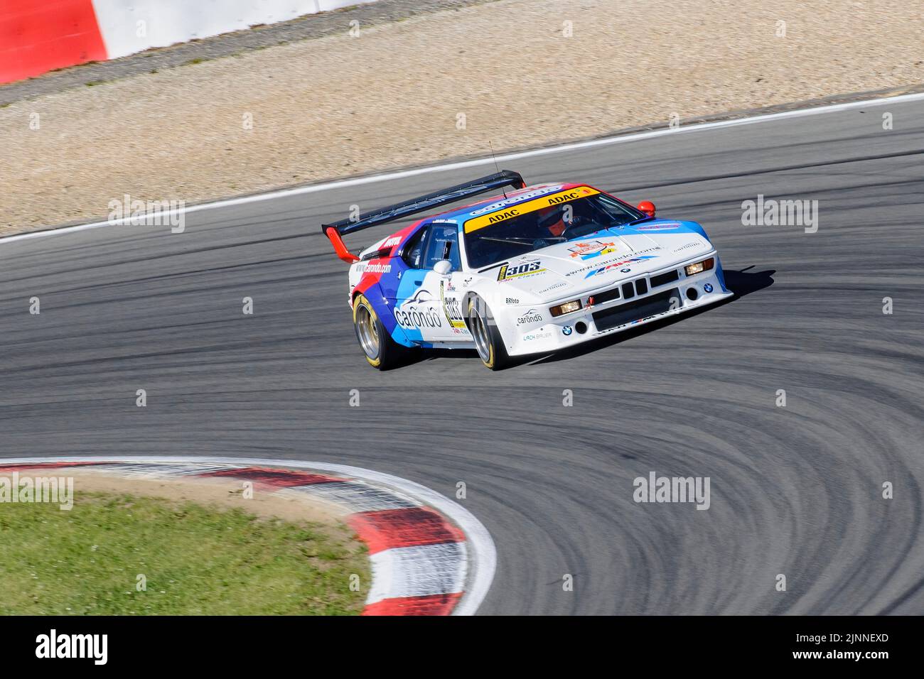 Historischer Rennwagen BMW M1 beim Autorennen für Oldtimer Youngtimer Classic Cars 24-Stunden-Rennen 24h, Nürburgring-Rennstrecke, Nürnberg, Eifel Stockfoto