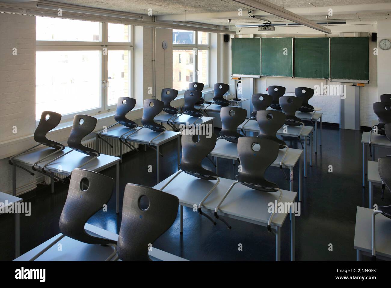 Leeres Klassenzimmer, Corona-Krise, Deutschland Stockfoto