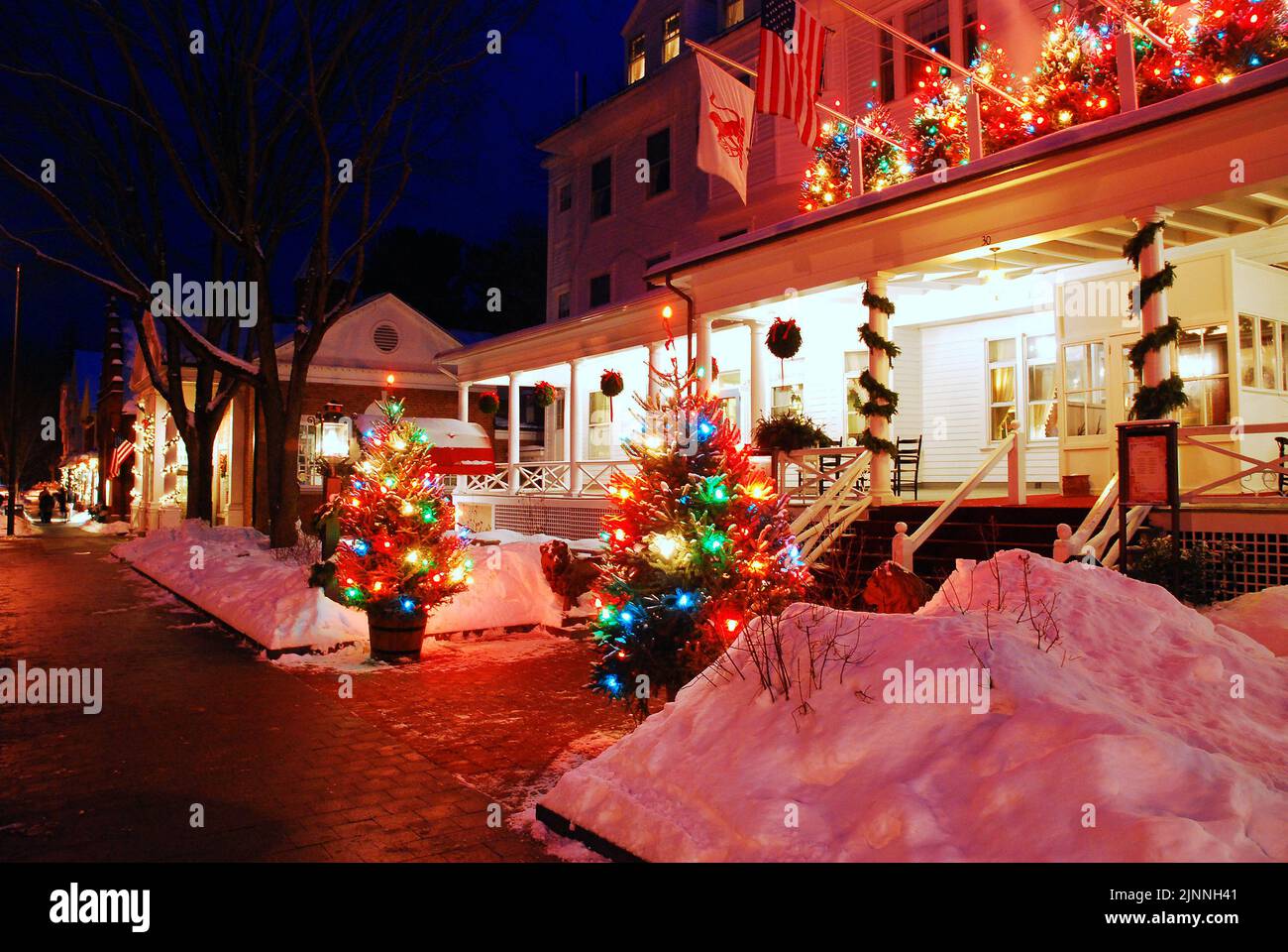 Red Lion Inn, Weihnachten Stockfoto