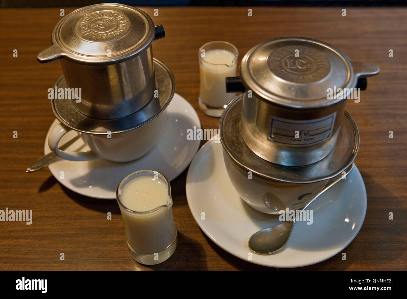 Vietnamesischer Kaffee mit Kondensmilch Tokyo Japan Stockfoto