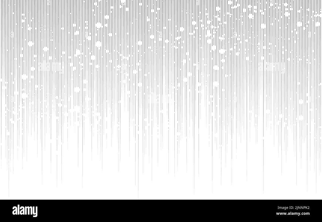 Schwarze, von oben nach unten gestrahlte Effektlinie mit Spritzern weißen Sprays Stock Vektor