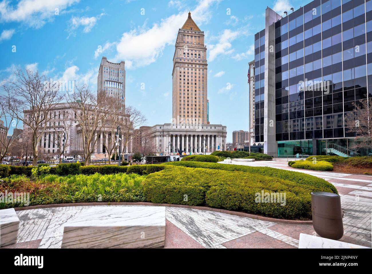 New York City Federal Plaza Street view, Vereinigte Staaten von Amerika Stockfoto