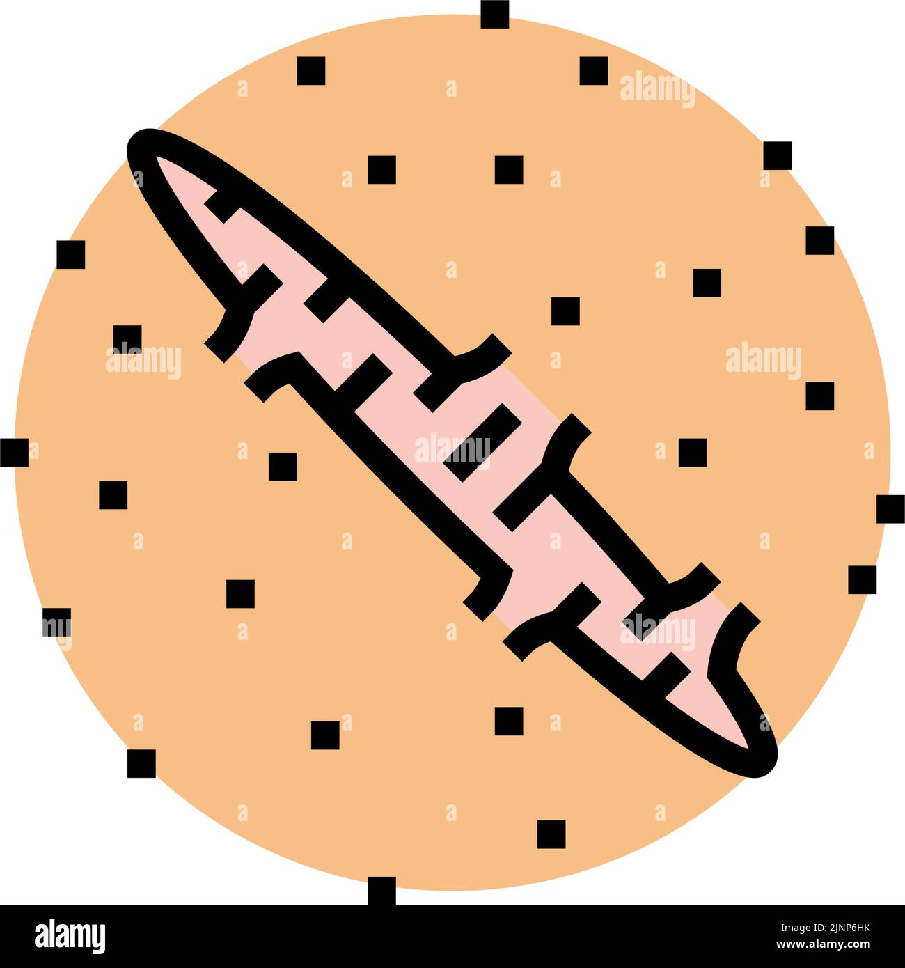 Abbildung des Symbols für hypertrophe Narbenfarben Stock Vektor