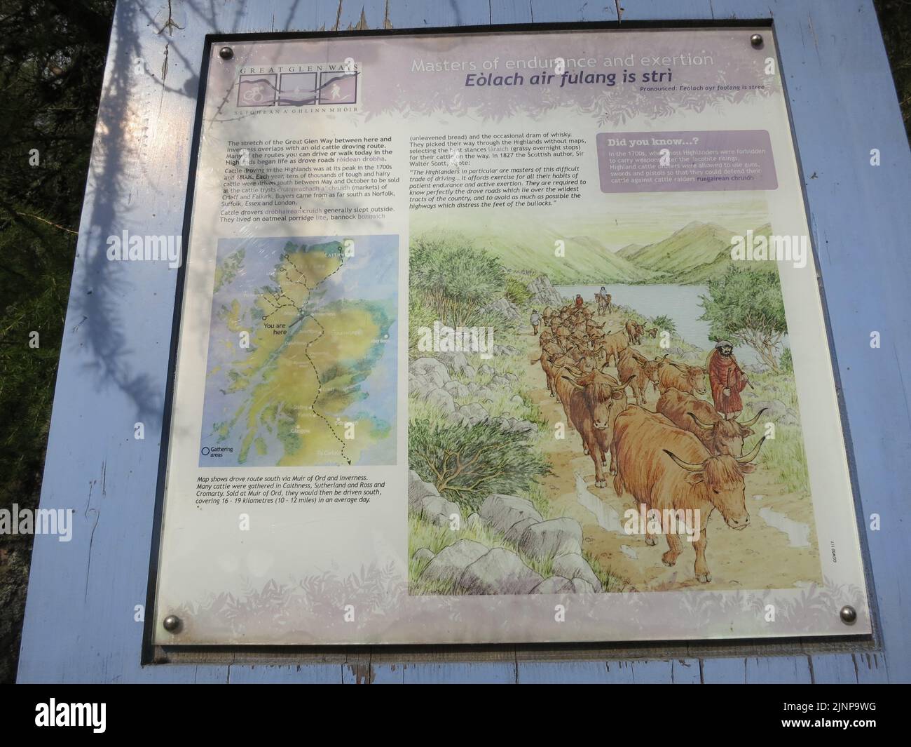 Der Great Glen Way Scotland's Great Trails Langstreckenpfad. Schottisches Hochland. Vereinigtes Königreich Stockfoto