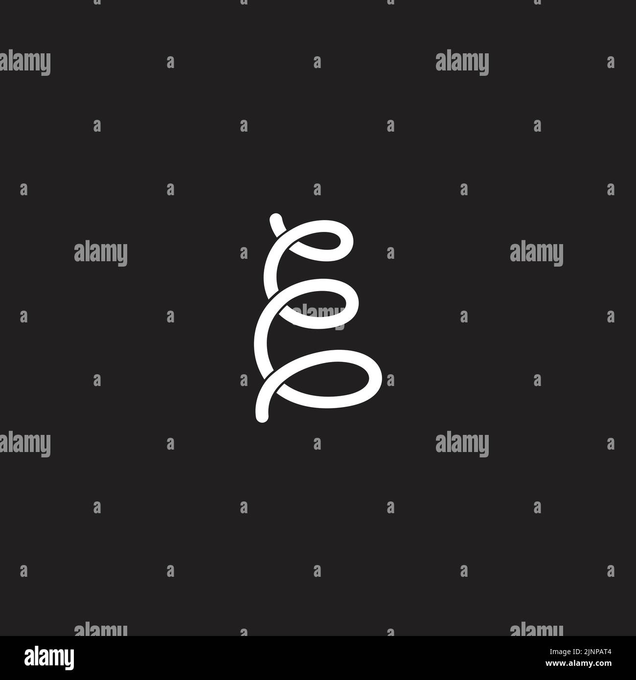 Buchstabe e Feder Spirale Symbol Logo Vektor Stock Vektor