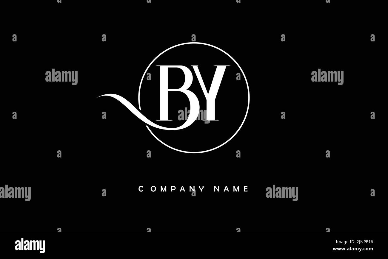 VON, YB abstrakte Buchstaben Logo Monogramm Stock Vektor