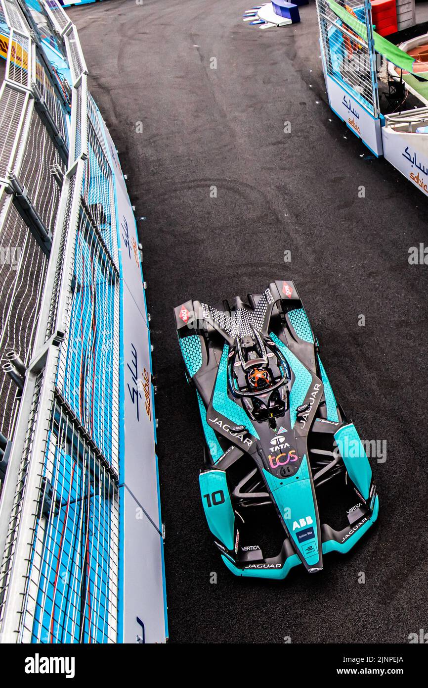 10 NATO Norman (Fra), Jaguar TCS Racing, Jaguar I-Type 5, Aktion während des Seoul ePrix 2022, 10. Treffen der ABB FIA Formel-E-Weltmeisterschaft 2021-22, auf dem Seoul Street Circuit vom 12. Bis 14. August in Seoul, Südkorea - Foto: Bastien Roux /DPPI/LiveMedia Stockfoto