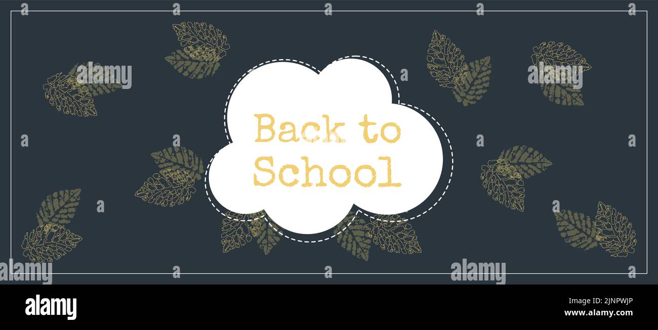 Willkommen Back to School Banner. Vektorgrafik Stock Vektor