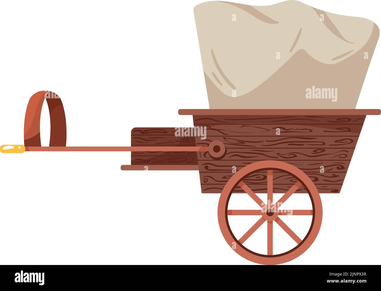 Holzwagen antiken Transport Stock Vektor