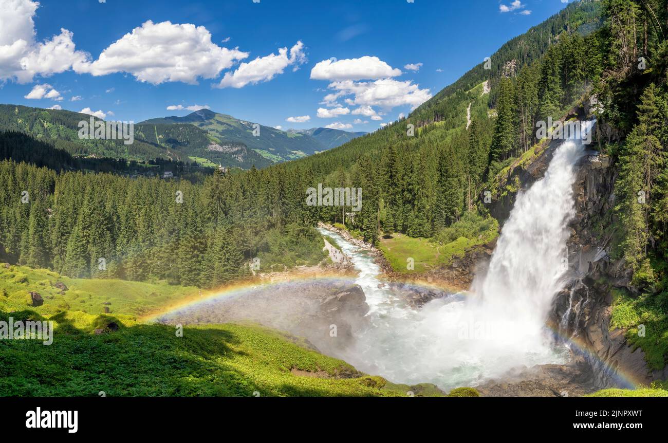 Die Krimmler Wasserfälle in Österreich Stockfoto
