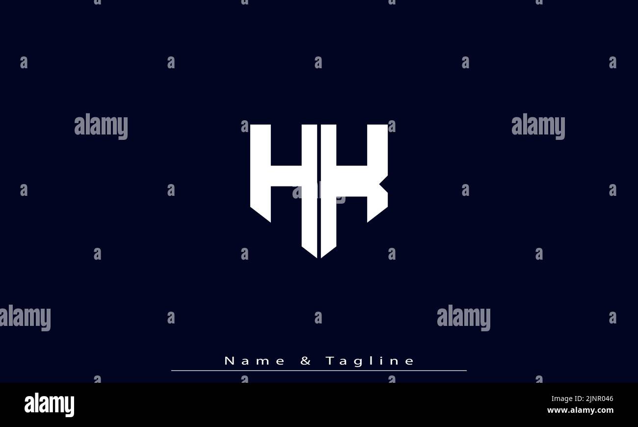 Buchstabenbuchstaben Initialen Monogramm-Logo HK , KH Stock Vektor