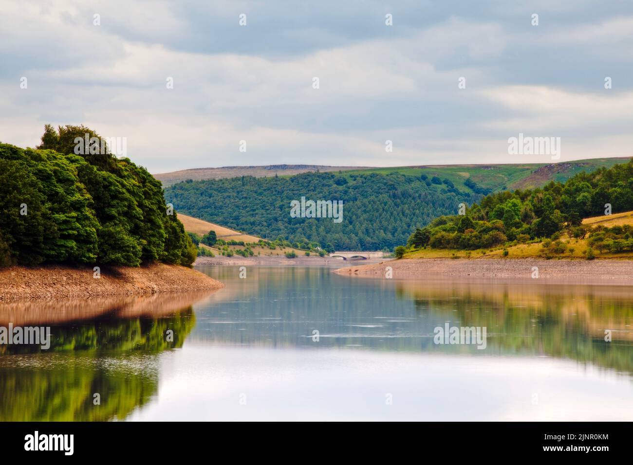 Ladybower Reservoir im Peak District National Park, Derbyshire, Großbritannien Stockfoto
