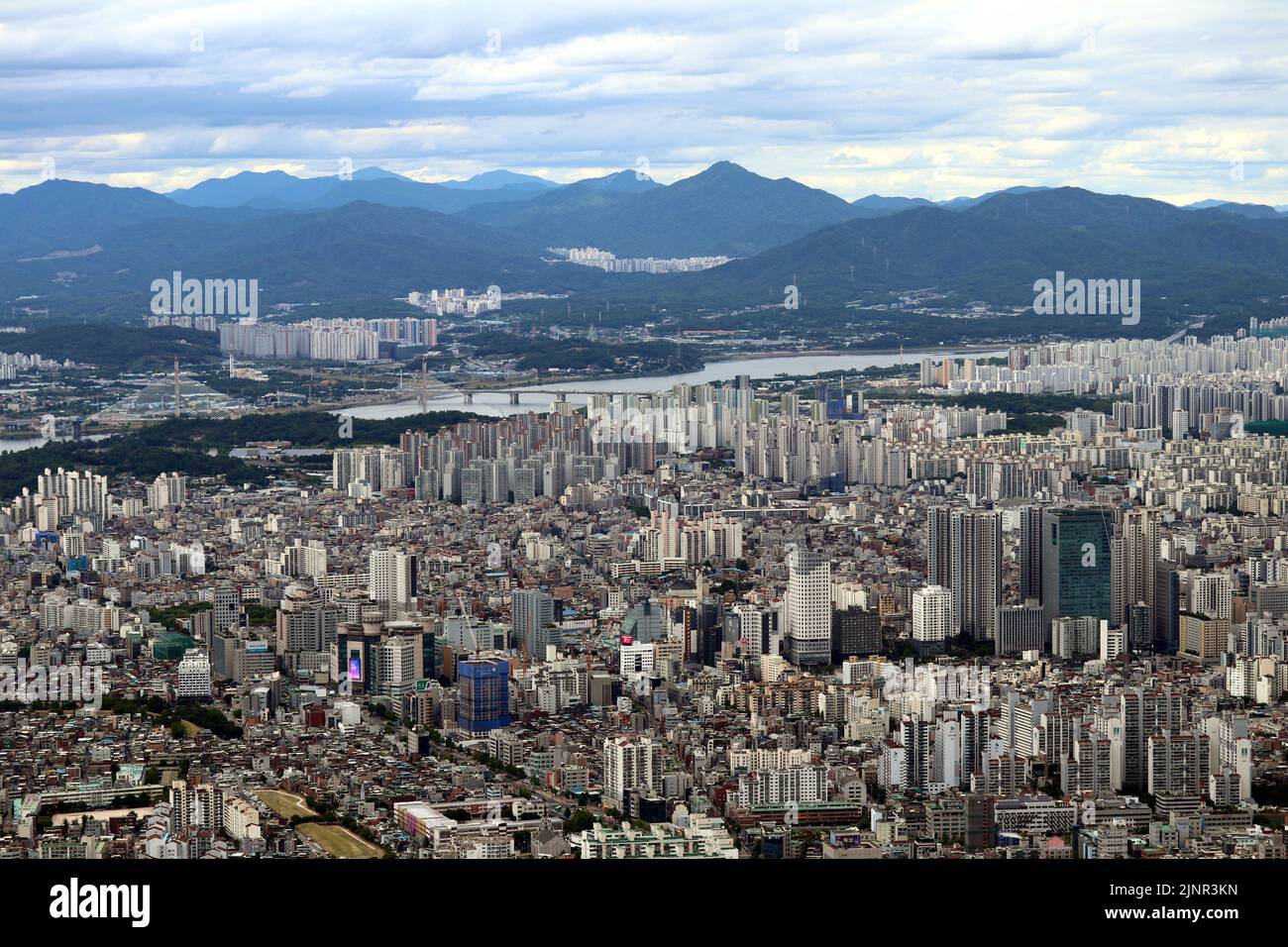 Seoul City Scape Vom Lotte World Tower Stockfoto