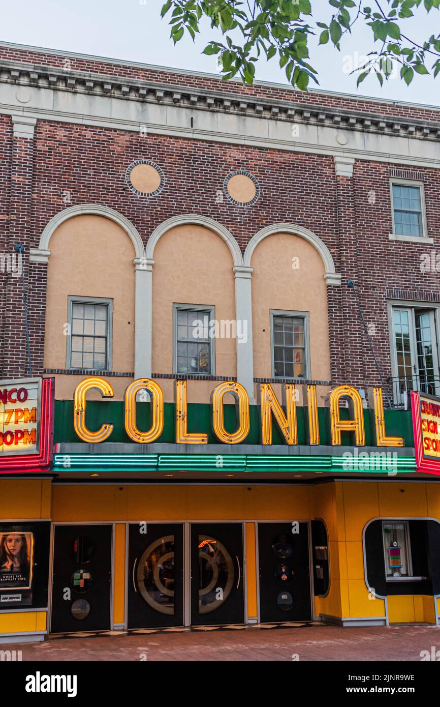 Historisches Phoenixville Theatre, Pennsylvania, USA Stockfoto