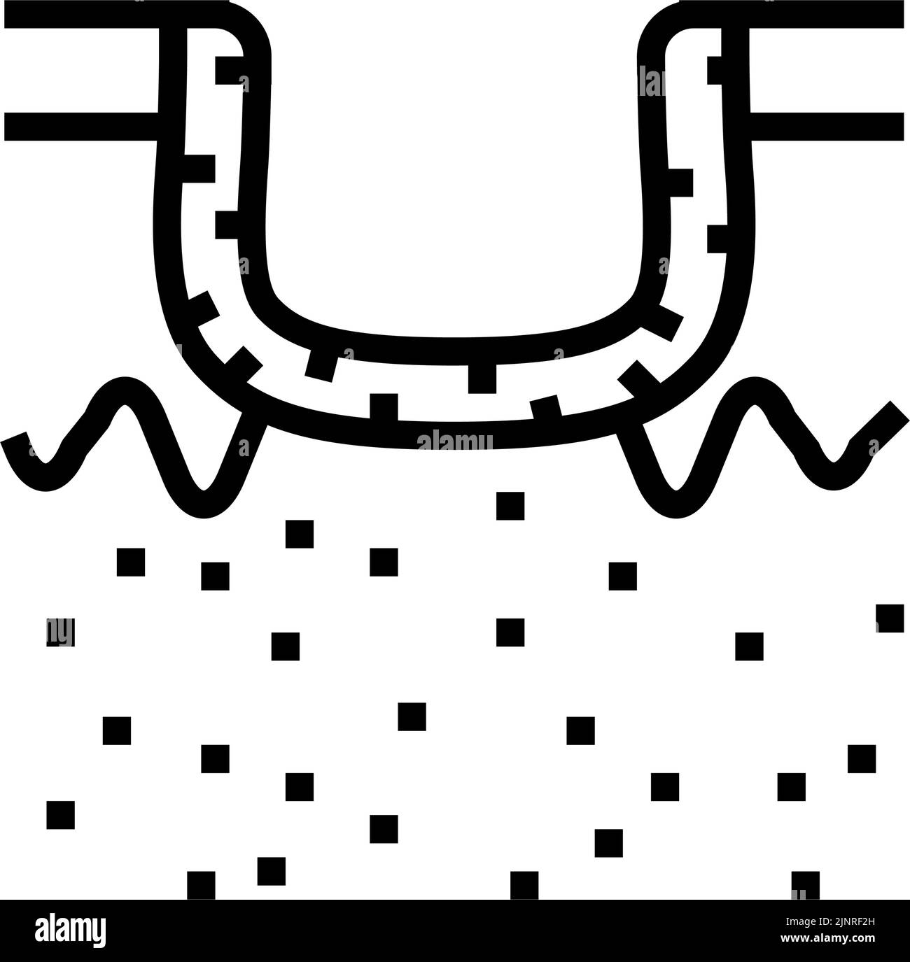 Hypertrophe Akne Narbe Linie Symbol Vektor Illustration Stock Vektor