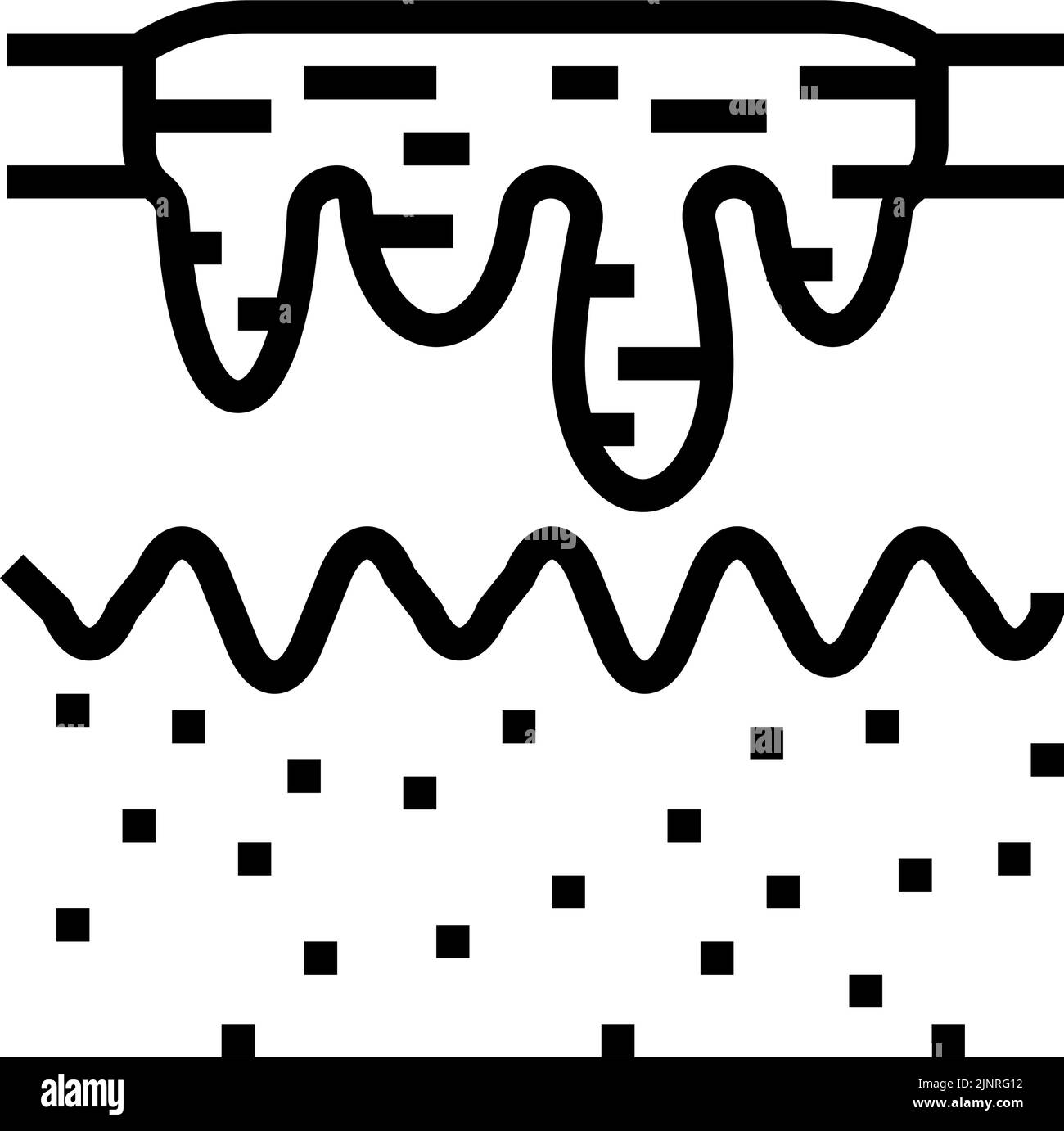 Hyperpigmentierung Akne Narbe Linie Symbol Vektor Illustration Stock Vektor