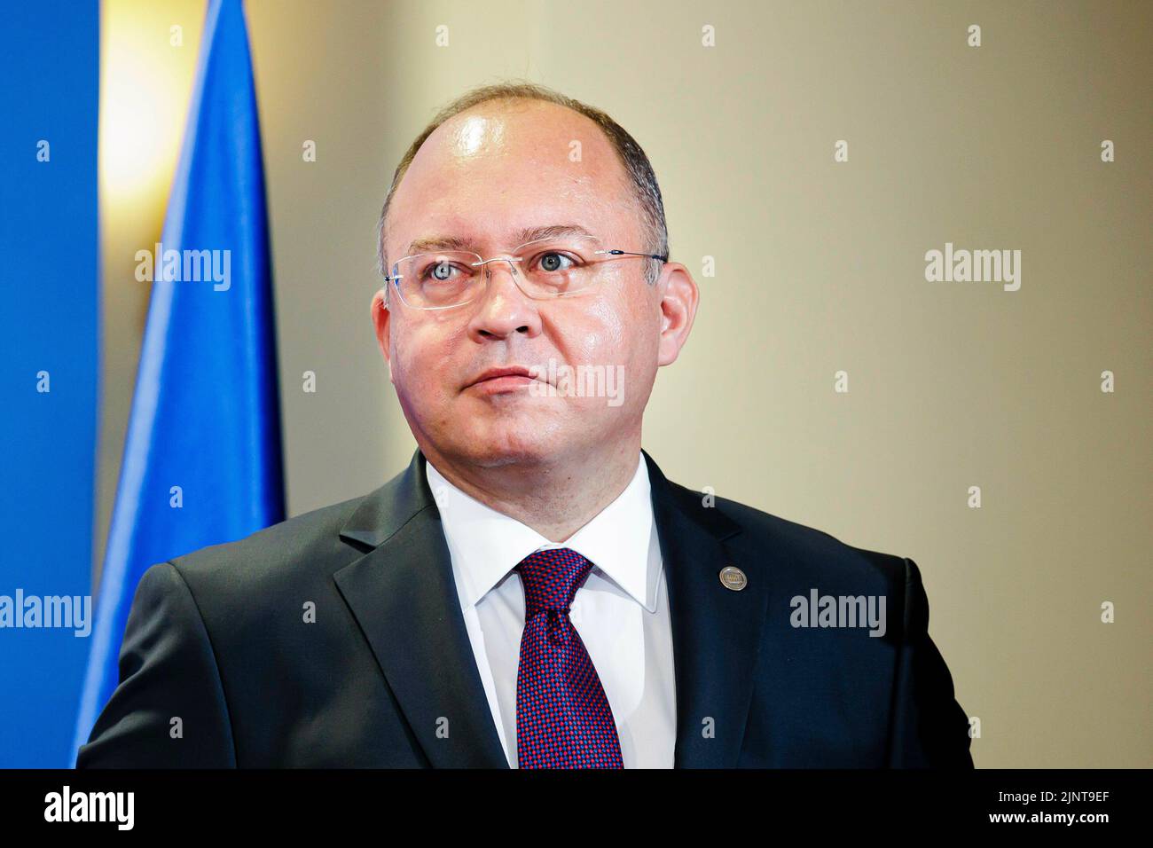 2. Konferenz zur Unterstützung der Republik Moldau. Bogdan Lucian Aurescu, Minister für auswärtige Angelegenheiten Rumäniens. Bukarest, 07/15/2022 Stockfoto