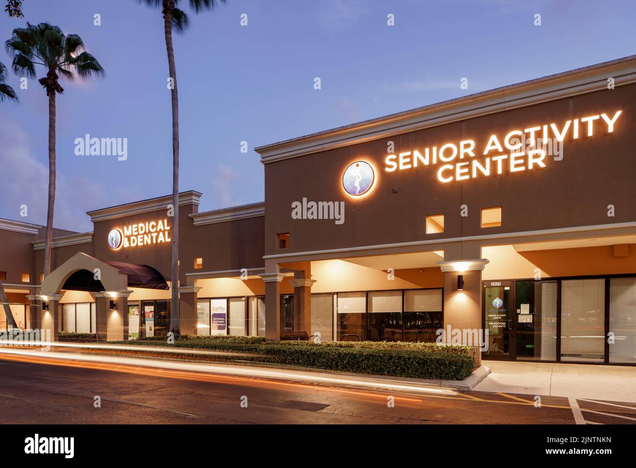 Coral Springs, FL, USA - 7. August 2022: Senior Activity Center Coral Springs FL Stockfoto